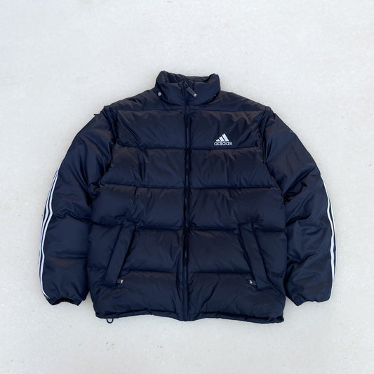 Adidas vintage puffer jakke (L)