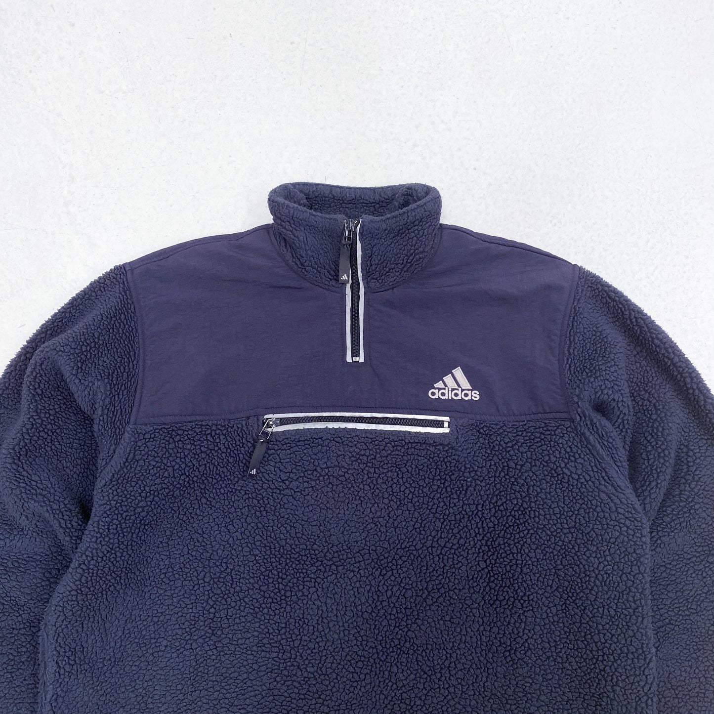 Adidas 1999 deep pile sherpa fleece jacket (L)