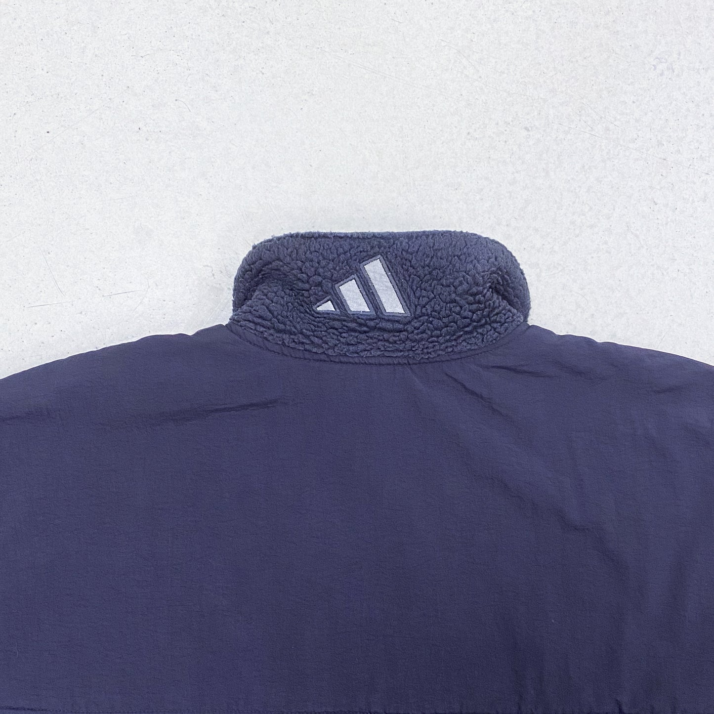 Adidas 1999 deep pile sherpa fleece jacket (L)