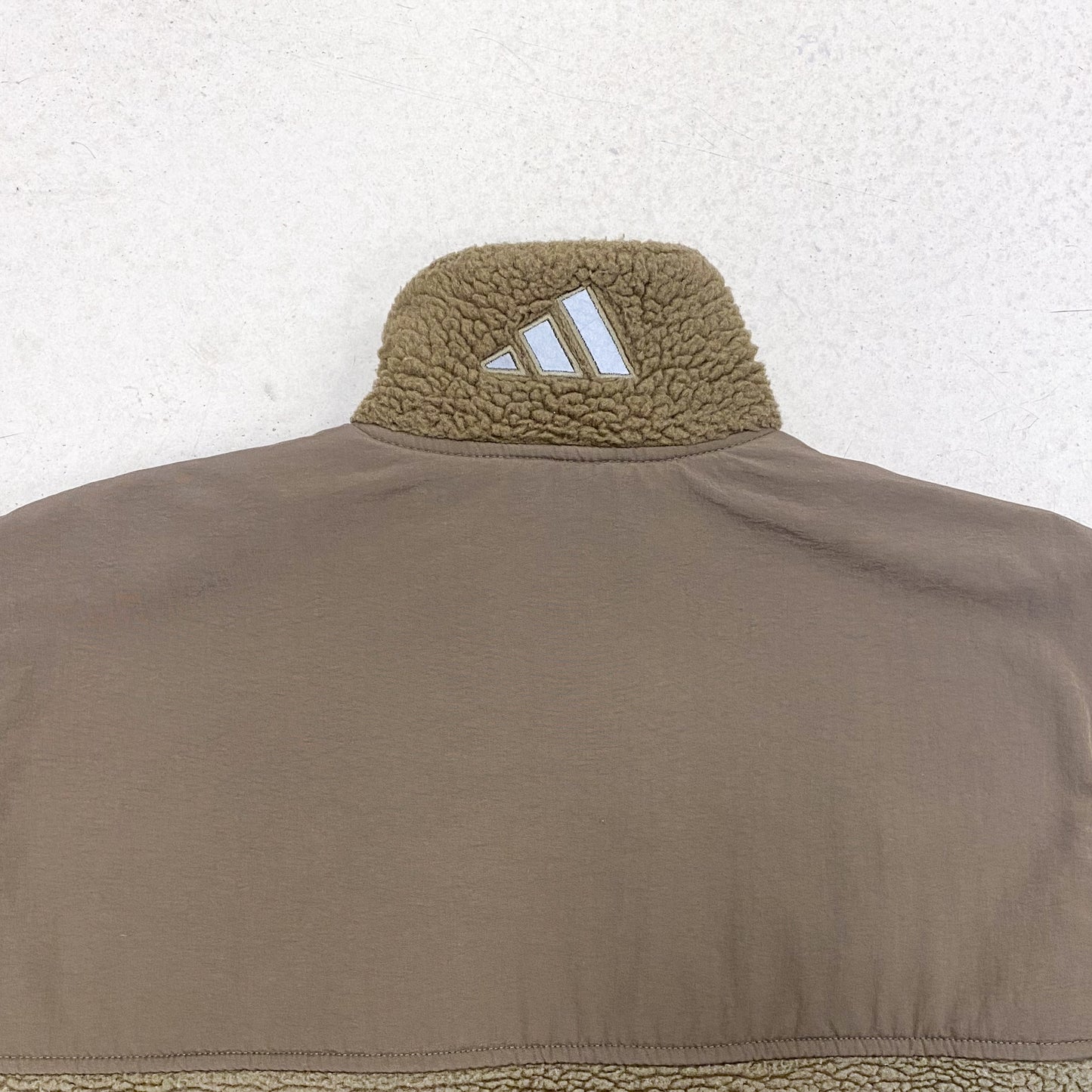 Adidas 1999 deep pile sherpa fleece jacket (M)